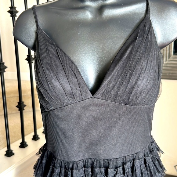 Evening dress | Black Ruffles | Backless | Spaghetti straps | size 5 | worn once - Picture 9 of 9